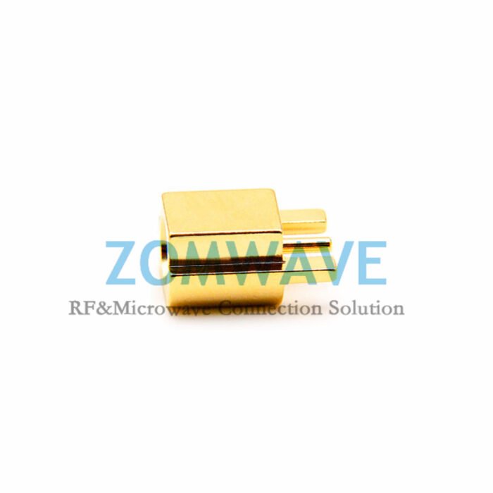 MCX Female End Launch PCB Connector, .035 inch Pin Diameter, 6G