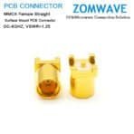 MMCX Female Straight Surface Mount PCB Connector, 6GHz