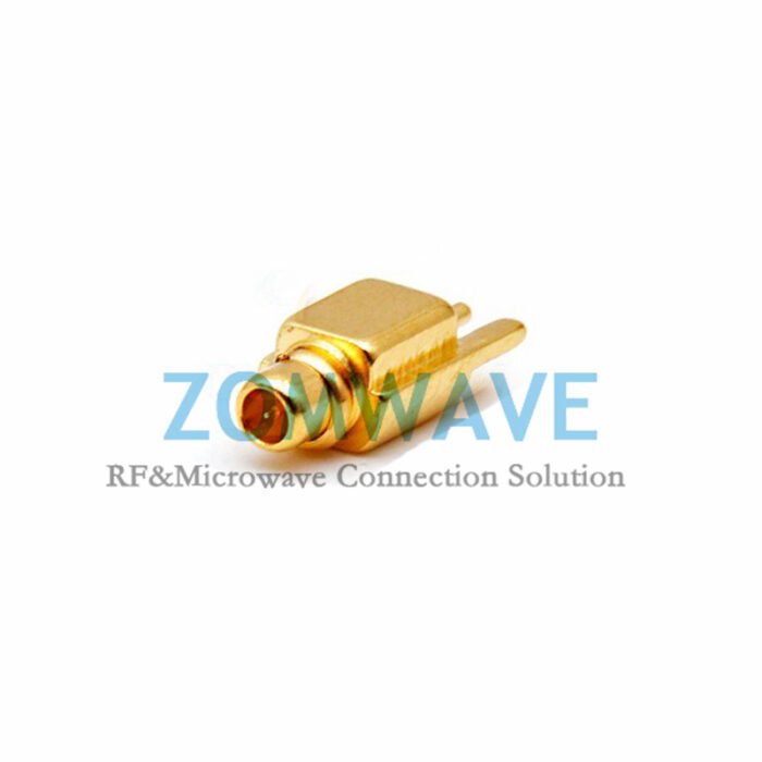 MMCX Male End Launch PCB Connector, .028 inch Pin Diameter, 6G