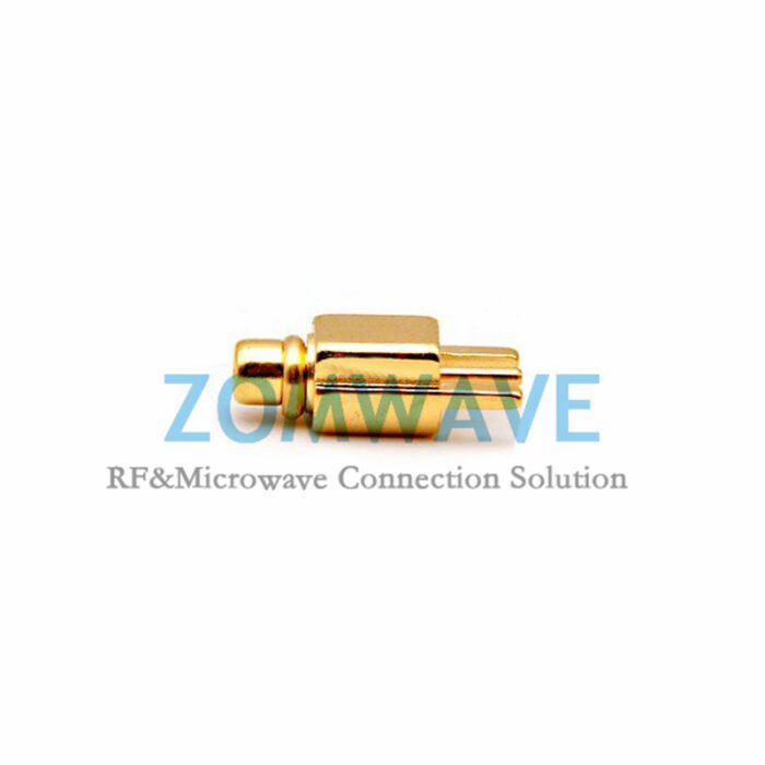 MMCX Male End Launch PCB Connector, .028 inch Pin Diameter, 6G