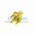 MMCX Male Straight Thru Hole PCB Connector, .100 inch x .035 inch Hole, 6GHz