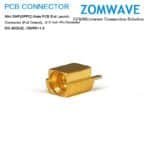 Mini SMP(GPPO) Male PCB End Launch Connector (Full Detent), .012 inch Pin,40G