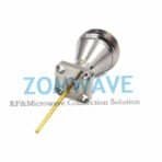 N Type Female Terminal Connector, 4 hole Flange, Extended 35mm Pin, 18GHz