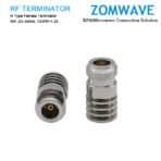 N Type Female Terminator, 5W, 6GHz