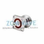 N Type Female Waterproof Terminal, 4 hole Flange, 4mm Insulator and 3mm Pin, 6GH