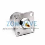 N Type Male Terminal Connector, 4 hole Flange, Extended 5mm Pin, 6GHz