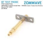 PCB Coaxial Probe, SMPM Male to Coaxial Circular Pads, Gournd OD 1.8mm, 6GHz