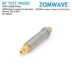 PCB Coaxial Probe, SMPM Male to Coaxial Circular Pads, Gournd OD 2.0mm, 6GHz