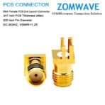 SMA (F)PCB End Launch, .047 inch PCB Thickness (Max), .020 inch Pin Diameter, 6G