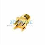 SMA Female PCB End Launch, .066 inch PCB Thickness (Max), .030 inch Pin,18ghz
