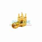 SMA Female RA Thru Hole PCB Connector,Long Thread,.201 inch x .051 inch Hole,6GH