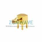 SMC Male Right Angle Thru Hole PCB Connector, .200 inch x .051 inch Hole, 6GHz