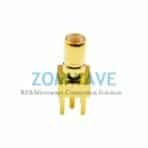 SSMB Male Straight Thru Hole PCB Connector, .100 inch x .031 inch Hole, 3GHz