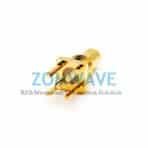 SSMC Male Straight Thru Hole PCB Connector, .100 inch x .031 inch Hole, 6GHz