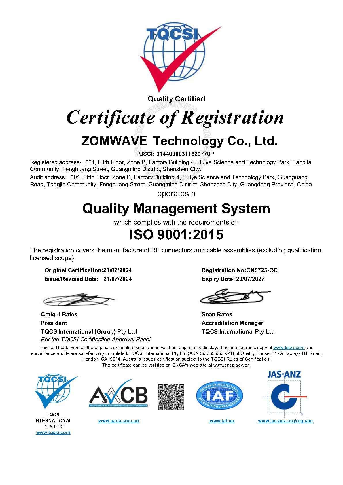 ISO9001-Certification_ZOMWAVE