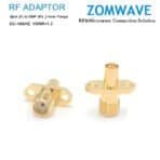 SMA Female to SMP (GPO) Male Adapter, 2-hole Flange, 18GHz, Smooth Bore