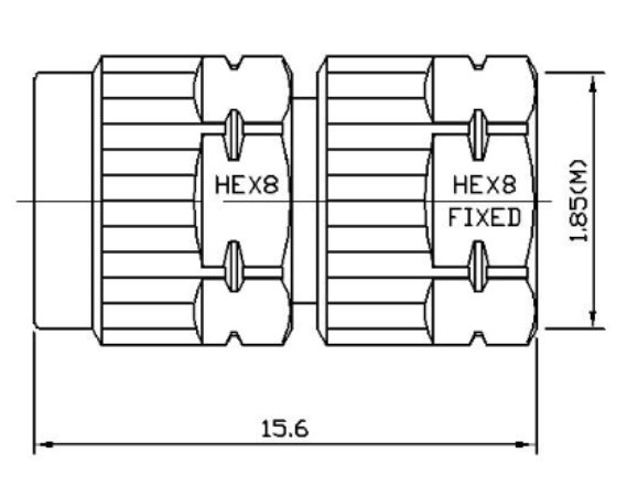30dB Fixed Attenuator, 1.85mm Male