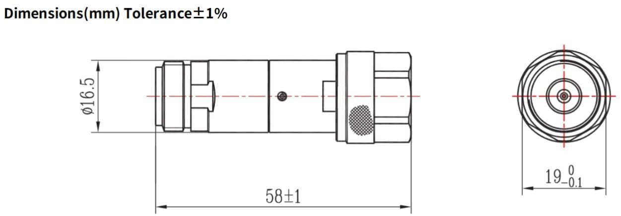 3dB Fixed Attenuator, N Male to N Female,5Watts, DC-18 GHz, Round, VSWR