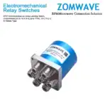 SP6T Electromechanical Relay Latching Switch, Unterminated DC to 12.4 GHz, up to 170W, 12V, TTL(H), N Female Type-Front