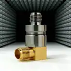 Single Channel RF Rotary Joint Operating to 18 GHz, SMA Female to SMA Female Right angle Adapter