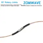 Customizable Connector Options — Single-Channel 3 GHz RF Rotary Joint with RG179 Straight Cable Adapter