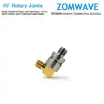 Single Channel RF Rotary Joint Operating to 18 GHz, SMA Female to SMA Female Right angle Adapter