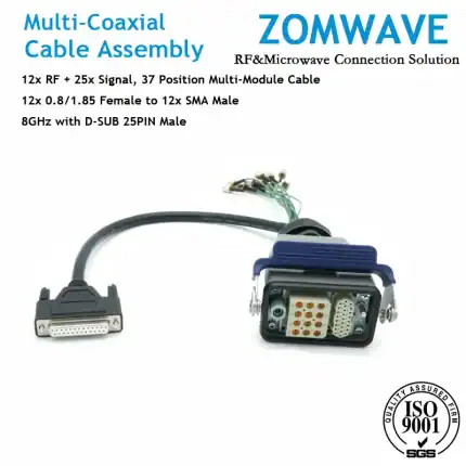 1.85(F) to SMA 8GHz with D-SUB 25 PIN Male