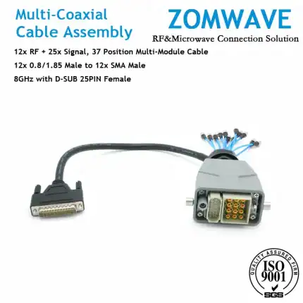 1.85(M) to 12xSMA 8GHz with D-SUB 25PIN (F)