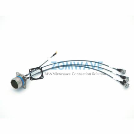 4 Ports D3899,Multi-Coax,CM Jack to SMA R/A Plug&SMP R/A Jack,ZCXN3506(B220),18G-1