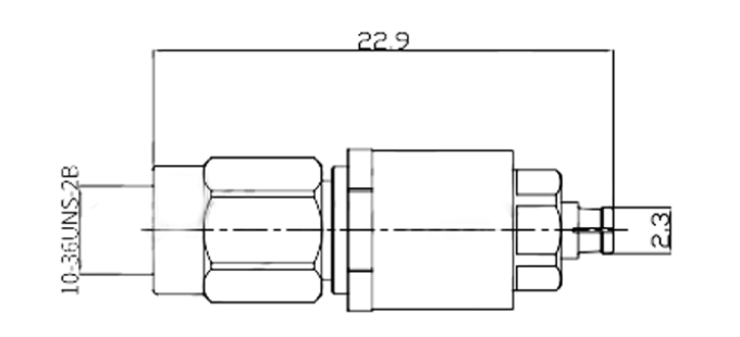 SSMA Male to Mini SMP (SMPM/GPPO) Male Stainless Steel Adapter, 40GHz