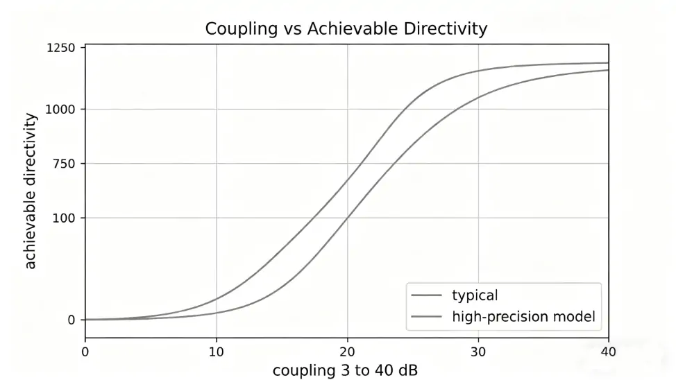 The Trade-Off Between Coupling and Directivity