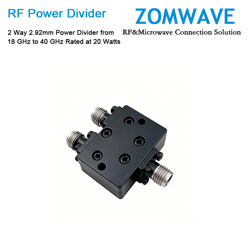 2 Way 2.92mm Power Divider from 18 GHz to 40 GHz Rated at 20 Watts