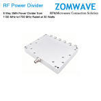 6 Way SMA Power Divider from 1100 MHz to1700 MHz Rated at 30 Watts