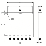 6 Way SMA Power Divider from 1100 MHz to1700 MHz Rated at 30 Watts