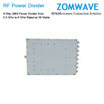 8 Way SMA Power Divider from 0.3 GHz to 6 GHz Rated at 30 Watts