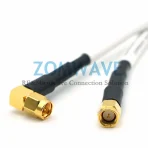 SMA Male to SMA Male R/A, ZMR195 (LMR195 Alternative) Cable Assembly, 4.2GHZ