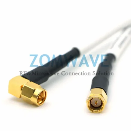 SMA Male to SMA Male R/A, ZMR195 (LMR195 Alternative) Cable Assembly, 4.2GHZ