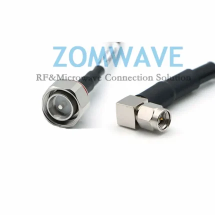 SMA Male R/A to 4.3-10 Male, ZMR240(LMR240 Alternative) Cable Assembly, 4.2GHZ