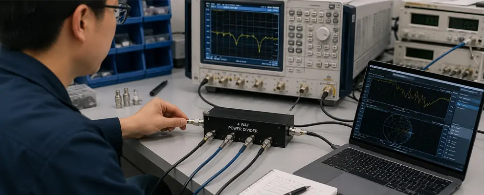 How do power dividers affect multi-channel RF performance