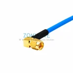 SMA Male Straight to SMA Male Right Angle, Formable .141''RG402 Cable, 12GHz(1)