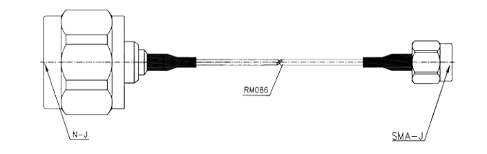 SMA Male to N Type Male, Flexible .086''_SS405 Cable, 18GHz